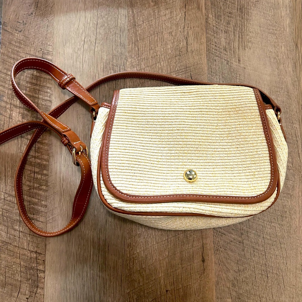 Talbots Woven Crossbody Purse with Adjustable Strap